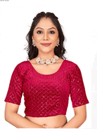 Velvet Stretchable Ready to Wear Saree Blouse - BONYHUBblouses