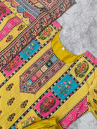 Viha Plus Size Yellow Jaipuri Design Salwar Suit UK Next Day - BONYHUBSALWAR KAMEEZ