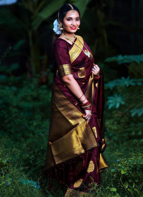 Wedding Litchi silk Saree - BONYHUBSAREE