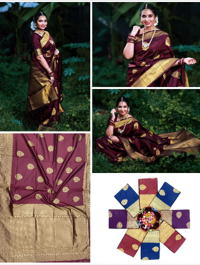 Wedding Litchi silk Saree - BONYHUBSAREE