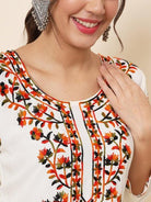 White Lucknowi Chikankari Kurti 1Pc - BONYHUBSALWAR KAMEEZ