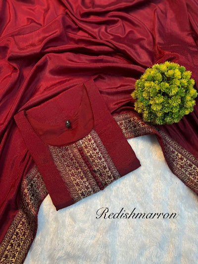 White Vichitra Silk Zari Work Ethnic Salwar Suit Set - BONYHUBSALWAR KAMEEZ