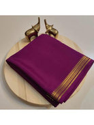 Wine Crepe Mysore Silk Saree - BONYHUBSAREE