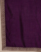 Wine Vichitra Silk Jacquard Salwar Suit Set - BONYHUBSALWAR KAMEEZ