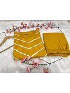 Yellow Cotton Co - ord Set with Kurta Pant (Set of 2) - BONYHUBSALWAR KAMEEZ