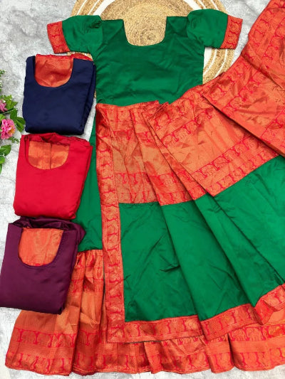 Green 10 Second Saree Ethnic Saree Gown Stitched with Pallu UK Next Day