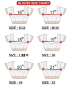 Black Embroidery Stretchable Readymade Saree Blouse - BONYHUBblouses