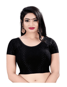 Black Stretchable Designer Readymade Saree Blouse - BONYHUBblouses