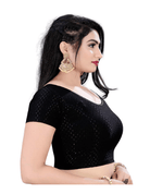 Black Stretchable Designer Readymade Saree Blouse - BONYHUBblouses