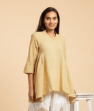Organic Women Mustard Kurta - BONYHUBORGANIC WOMEN KURTA