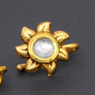 Petal Designer Womens Gold Nose Ring Clipon - BONYHUBNOSE STUD