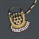 Pink Gold Piercing Ethnic Designer Pearl Traditional Nose Nathani - BONYHUBNOSE STUD