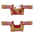 Red Embroidered Net Designer Readymade Saree Blouse - BONYHUBblouses