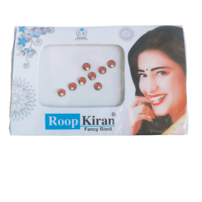 Red Round Gold White Diamond Fashion Bindi Sticker - BONYHUBBindi