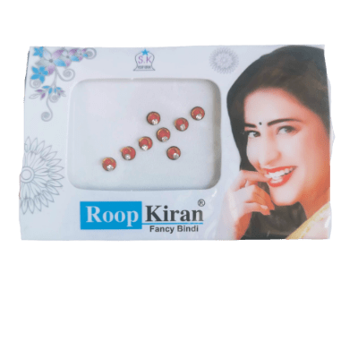 Red Round Gold White Diamond Fashion Bindi Sticker - BONYHUBBindi