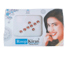 Red Round Gold White Diamond Fashion Bindi Sticker - BONYHUBBindi