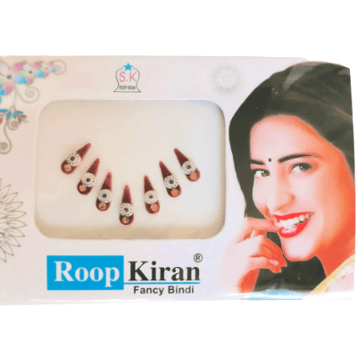 Red White Gold Diamond Fashion Bindi Sticker - BONYHUBBindi