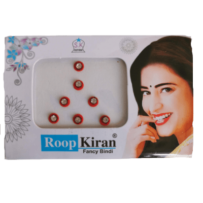 Red White Stone Diamond Fashion Bindi Sticker - BONYHUBBindi
