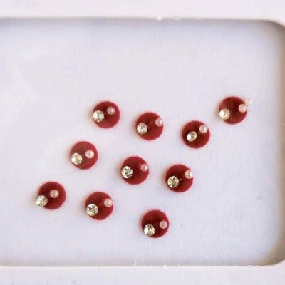 Round Small Pearl Diamond Fashion Bindi Sticker - BONYHUBBindi
