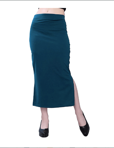 Teal Blue Saree Shapewear Petticoat for Women - BONYHUBSaree Shapewear