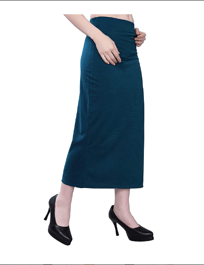 Teal Blue Saree Shapewear Petticoat for Women - BONYHUBSaree Shapewear