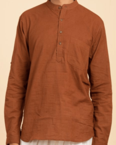 Vegan Natural Rustic Dye Mens Shirt - BONYHUBSALWAR