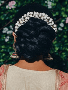 White Handcrafted Gajra,buy artifical flower gajra - BONYHUBHair Accessories